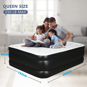 <span class=keywords><strong>Lit</strong></span> gonflable souple en PVC pour 1-2 personnes, design moderne, matelas gonflable King Size avec pompe électrique intégrée, installation rapide et facile - Product Image 4