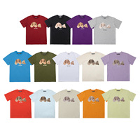 T-shirt unisexe à manches courtes coupe ample, motif Ours décapité classique, marque tendance transfrontalière PA Angel Europe-Amérique, pour couple