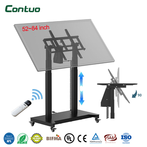 Muebles de Sala de Estar de Lujo, Carro para <span class=keywords><strong>TV</strong></span> con Función de Inclinación de 90 Grados hacia Arriba, Control Remoto, Altura Ajustable, para <span class=keywords><strong>TV</strong></span> de 52-84 Pulgadas - Product Image 1