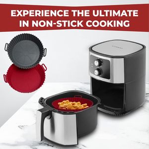 Panier en silicone réutilisable <span class=keywords><strong>de</strong></span> qualité alimentaire pour friteuse à air, antiadhésif et résistant à la chaleur, accessoire pour friteuse à air - Product Image 4