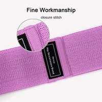 Bandes de résistance élastiques en tissu avec logo personnalisé pour la gym, les jambes et les fessiers