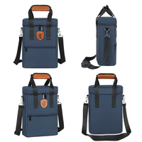 Sac isotherme simple rectangulaire pour deux bouteilles, sac à déjeuner, sac isotherme pour le vin, imperméable, portable, anti-fuite, à porter à la main ou en bandoulière, sacs de pique-nique