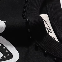 Kaos Pria Grosir Custom Streetwear Amerika, Atasan Lengan Pendek dengan Pola Cetak Gothic untuk Pria
