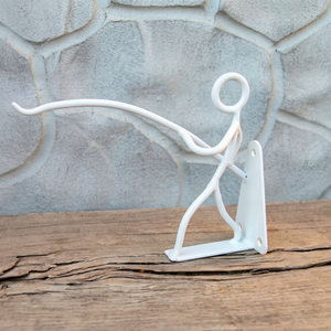 Escultura de Pared Decorativa de Hierro con Recubrimiento en Polvo Blanco Clásico, Hecha a Mano, Autoadhesiva, Estilo Mediterráneo para Decoración del Hogar en Exteriores - Product Image 1