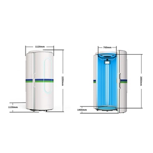 <span class=keywords><strong>Solarium</strong></span> vertical professionnel, lit de bronzage sur pied <span class=keywords><strong>UVB</strong></span>/UVA, machine de bronzage intégral LED <span class=keywords><strong>UVB</strong></span>, cabine de bronzage sur pied OEM ODM - Product Image 2