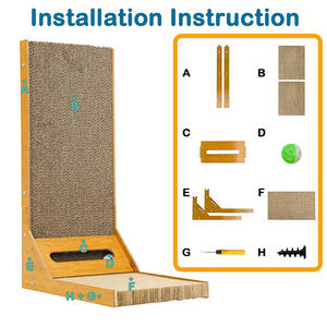 L-vormige luxe doe-het-zelf krabpaal & bed, slijtvast bruin bord voor katten - <span class=keywords><strong>Petfusion</strong></span> Ultimate - Product Image 6
