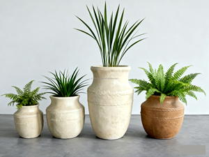 Juego de 3 Macetas Modernas de Estilo Europeo en Gris Camel, Ligeras y Ecológicas para Jardín, Hogar, Flores, Macetas de MGO para Exteriores, para Balcón y Piscina - Product Image 5