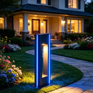 Lámpara de jardín de aluminio de alta calidad con diodo emisor de luz, decoración para césped, luz de columna para exteriores, patio, paisaje, camino. - Product Image 1