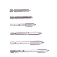 Pointes de flèche en acier inoxydable de 70/80/90/100/110/120 grains, diamètre intérieur 4,2 mm, pour arbalète, tir à l'arc, chasse, accessoire de tir