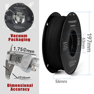 TINMORRY 3D Printer Filament 1.75mm Eco-Friendly PETG Filament PLA/ABS/PETG/ASA/TPU 1KG/<b>ROLL</b> <b>Plastic</b> Rods 95A TPU - Product Image 2