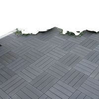 Dalles de terrasse en WPC composite 300x300mm, modernes, antidérapantes, imperméables, à emboîtement, effet bois, pour véranda, patio et toiture extérieure