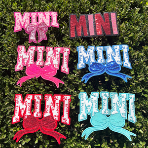 Sewill Thêu Hoa Mini Sequin Vá Sắt Trên Chenille Mama Chữ Nhỏ Chenille Các Bản Vá Lỗi Với Sequin Bow Cho Quần Áo - Product Image 1