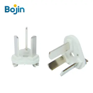 CN 3 pins plug insert socket electric assembly fittings Chinese plug insert brass flat pin terminal male part connector