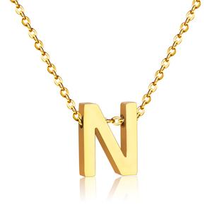 Collier personnalisé pas cher en acier inoxydable avec initiale et symbole - Product Image 1