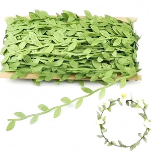 Guirnalda de Hojas de Sauce Artificiales, Enredaderas Verdes con Flores Rosas para Decoración de Bodas y Hogar, 10m 20m 77m 100m 200m - Product Image 3