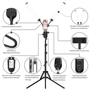 <span class=keywords><strong>Lampe</strong></span> <span class=keywords><strong>LED</strong></span> à double bras pour studio photo, longue bande lumineuse <span class=keywords><strong>LED</strong></span> avec trépied, écran LCD, éclairage photographique pour selfie 3000-6000K - Product Image 5
