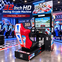 Machine d'arcade de course à écran HD 32 pouces, monoplace, à monnayeur, simulateur de conduite pour centre de jeux