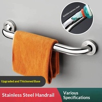 Barres d'appui de sécurité sans obstacle en acier inoxydable pour salles de bain d'agèneces, accoudoirs de toilettes, salles de douche d'hôtel – Design moderne et minimaliste