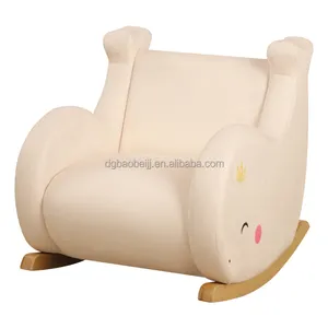 Plush Whale Cartoon Cute Kids Rocking Chair Sofa Upholstered Soft Sponge Baby Sofa