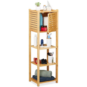 Mueble de Almacenamiento de Bambú Natural de 4 Niveles, Ecológico y Duradero, para Organización de Artículos de Baño y Cocina - Product Image 2