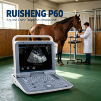 Échographe vétérinaire P60, scanner à ultrasons Doppler couleur pour chevaux, appareil portable pour l'examen du cœur et de la gestation des chevaux