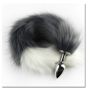 Coda di volpe lunga 40cm spina anale femmina coda di cane giocattoli del sesso per giochi SM Set Sexy prodotto applicato sottotitolo - Product Image 4