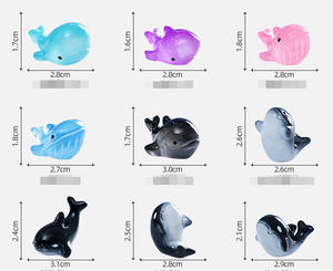 Ornamento de Tubarão-Baleia em Resina de 3cm para Micro Paisagens, Miniatura de Animal Marinho para Decoração DIY de Aquários Domésticos - Product Image 6