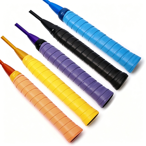 Sangle de préhension pour raquette de badminton, revêtement en feutre, absorption des chocs, enveloppe de poignée en PU pour poignée de raquette de tennis et de squash, 12 pièces - Product Image 1