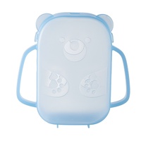 Support de poche souple en plastique motif petit ours, récipient anti-écrasement pour purée de fruits, outil d'alimentation indispensable, accessoires de soin pour bébé