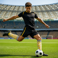 Chaussettes de football respirantes et anti-humidité pour l'entraînement, avec talon et orteils renforcés