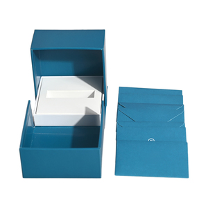 กล่องของขวัญกระดาษแข็งแบบสองประตูสำหรับผลิตภัณฑ์ดูแลผิวน้ำหอมหรูหราโลโก้ตามสั่งระดับไฮเอนด์ ISO9001 - Product Image 4