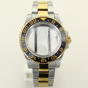 Boîtier de montre de plongée en acier inoxydable GMT 40MM avec verre saphir pour mouvements <span class=keywords><strong>Seiko</strong></span> NH34/35 NH72 <span class=keywords><strong>4R36</strong></span>, rotation unidirectionnelle - Product Image 1