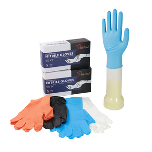 Non-Medical 8 Mil Diamond Grip Black disposable latex free nitrile gloves <b>powder</b> free Made in China factory direct sale - Product Image 2