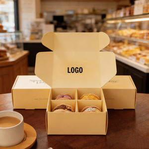 Scatola Personalizzata per Biscotti, Dolci e Snack, Robusta Scatola Pieghevole Rettangolare per Confezionamento Biscotti con Divisori - Product Image 1
