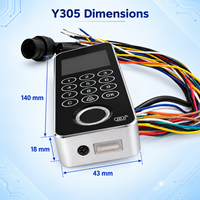 Y305 IP65 Wasserdichtes Metall-Fingerabdruck-ID-IC-Karten-PIN-Türzugangskontrollterminal TCP/IP USB Cloud mit Software SDK
