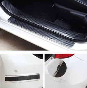 واقي عتبة الباب العالمي من ألياف الكربون TMST Y0115 مضاد للخدوش مع ملصق حماية للسيارات - Product Image 3