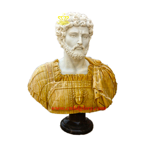 Statues de bustes pour hommes grecs en <span class=keywords><strong>marbre</strong></span> pour villa d'hôtel, sculptées à la main, design moderne, pour le salon et la décoration de jardin. - Product Image 1