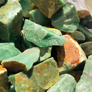 Jade Verde Africano, Cristal Crudo, Gema Irregular, Piedra Natural con Rayas, Tema de Amor, para Decoración, Regalo, Colección, CrystalHola - Product Image 5