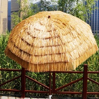 RST Leisure Ways Large Sun and Rain Straw Umbrella for Garden