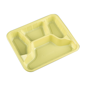 Disposable meal box rectangular plastic lunch box five minutes grid