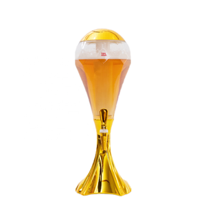 Dispensador de Bebidas Tipo Torre de <span class=keywords><strong>Cerveza</strong></span> de Barril con Luces LED, Dispensador de Bebidas Portátil, Ecológico, Pequeño, de Plástico, con Hielo, para Bares - Product Image 2