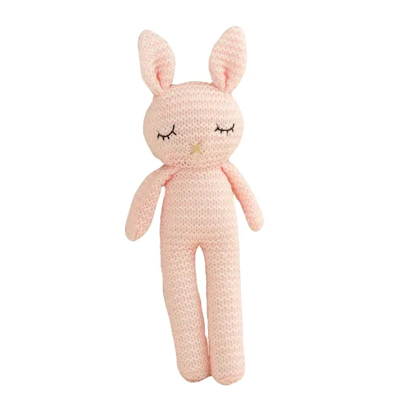 Grosir boneka rajutan lucu nyaman bayi kelinci Crochet mainan hewan buatan tangan Amigurumi mainan kelinci mewah bayi