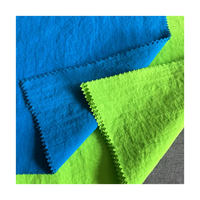Tissu respirant imperméable mat en nylon Taslon recyclé à 100 %, léger et froissé, certifié GRS 228T, pour vêtements de sport pour filles