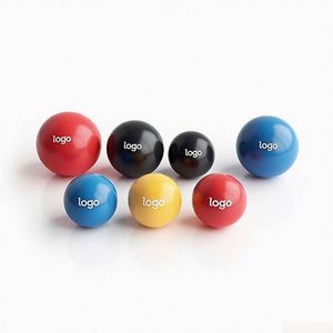 Balles en mousse colorées non toxiques personnalisables avec logo, anti-stress, rondes de 6,3 cm, jouets à presser pour enfants - Product Image 1