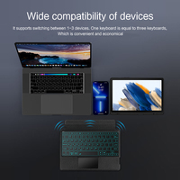 Casing Keyboard Samsung Galaxy Tab, Sarung untuk Samsung Galaxy Tab A8 10.5 A7 10.4 Tab A 10.1 2019 penutup bahasa Rusia Spanyol Inggris Keyboard Arab Funda