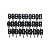 Clous à béton industriels en acier de qualité supérieure BX3 à double tête, tige lisse, finition polie, diamètre de la tête 6 mm
