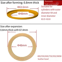 Bomba de vacío para compresor de aire, cilindro de cuero, material PTFE y fibra de carbono PEEK, anillo de pistón atomizador, anillo de sellado de motor