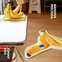 Obstmuster Polyester-Teppich Maschinell Gewebter Kreativer Teppich mit Unregelmäßiger Form Wohnzimmer Couchtisch-Matte