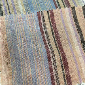 Custom Design Medium Weight Striped <strong>Ramie</strong> Linen Cotton Material <strong>Yarn</strong> Dyed Woven Fabric - Product Image 2