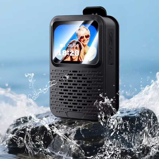V9 Magnetic Clip Subwoofer Stereo Sound Smart Touchscreen TF Card Portable Entertainments Wireless BT Speaker waterproof IPX5
